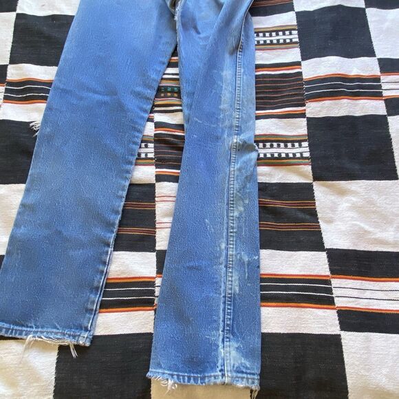 Vintage Wrangler Distressed 100% Cotton Jeans. USA. 31/34. Workwear. Western. - Picture 14 of 15